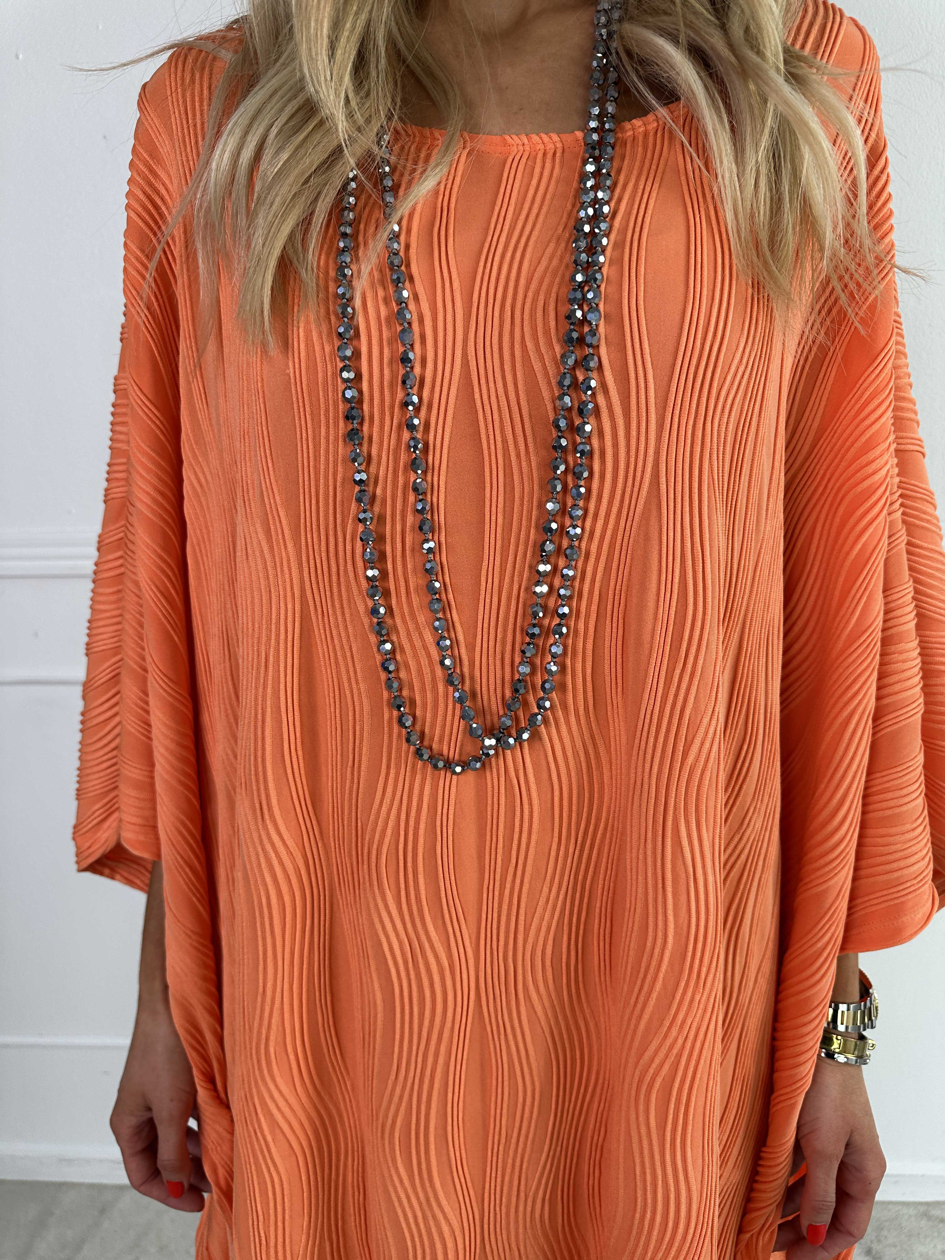 Kaja - Elastisk tunika i blødt rillet stof